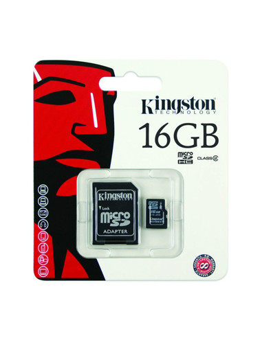 Cartão Memória Micro SDHC 16GB Kingston
