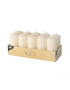 Velas Decorativas 9cmx40mm Marfim 10un