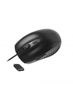 Rato com Fio USB-C Bow Preto