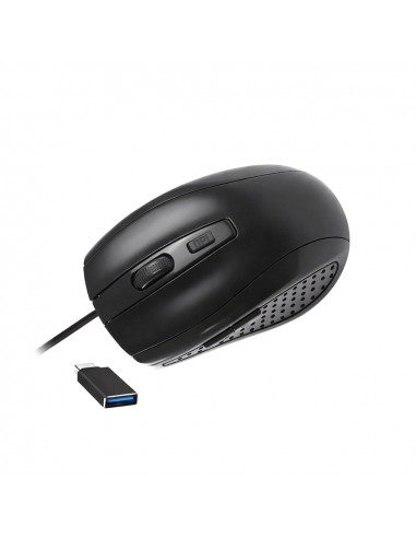 Rato com Fio USB-C Bow Preto