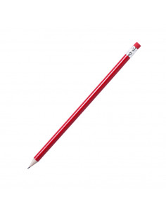 Lápis Grafite Melart Vermelho com Borracha Vermelha 1un