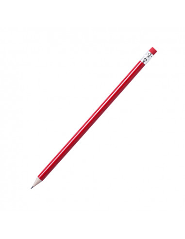 Lápis Grafite Melart Vermelho com Borracha Vermelha 1un
