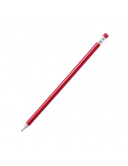 Lápis Grafite Melart Vermelho com Borracha Vermelha 1un