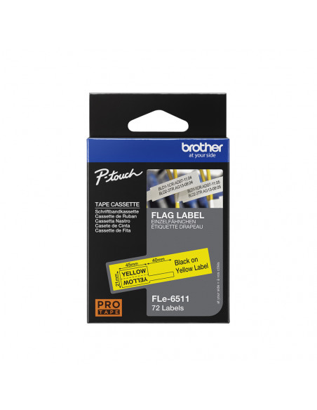 Fita Bandeira 21mmx45mm Amarelo/Preto (72 etiquetas)