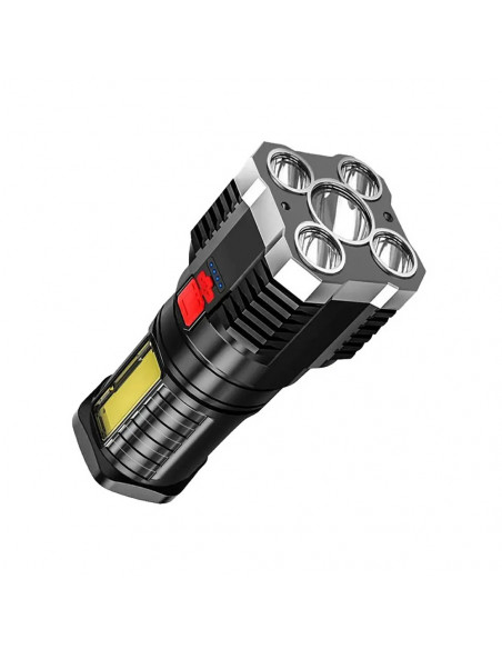 Lanterna Recarregável 1000 Lumens Preto/Prata