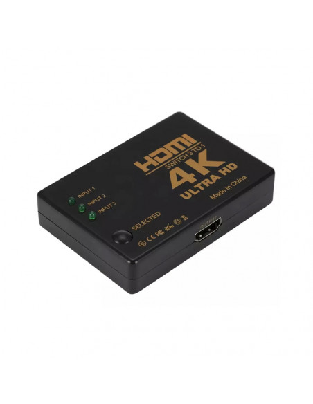 Switch HDMI 3 Portas Full HD c/ Comando