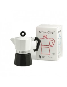 Moka Café BALZANI Chef 3 Chávenas Branco/Preto