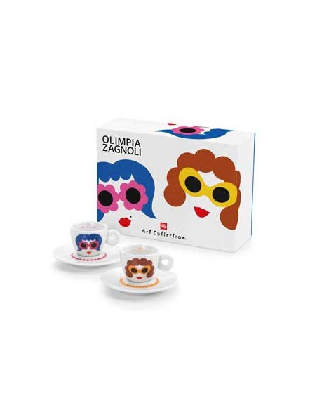 Conj Chav+Pires Esp Illy Art Collection Olimpia Zagnoli 2un