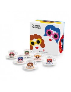 Conj Chav+Pires Esp Illy Art Collection Olimpia Zagnoli 6un