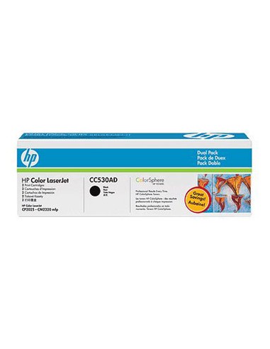 Toner ColorSphere 304A Preto (CC530A Pack 2)