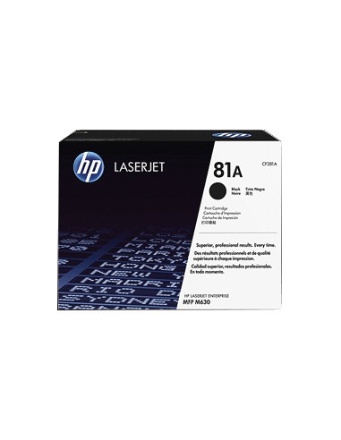 Toner HP Laserjet 81A Enterprise M630 Preto