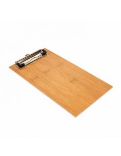 Expositor Porta Menus c/Clip Bambu 13x24,5x0,4cm 1un