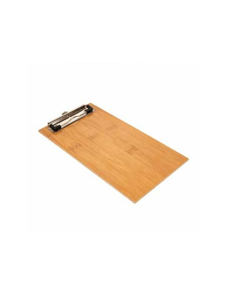 Expositor Porta Menus c/Clip Bambu 13x24,5x0,4cm 1un