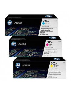 Toner HP Laserjet 305A (CF370AM) Azul+Amarelo+Magenta