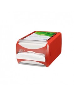 Dispensador p/400 Guardanapos TORK N4 Cor Vermelho