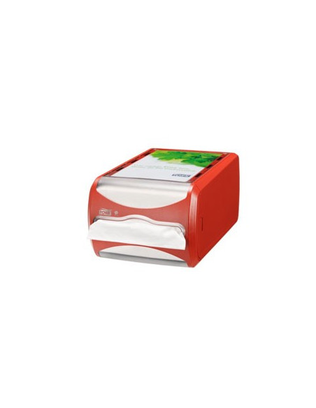 Dispensador p/400 Guardanapos TORK N4 Cor Vermelho