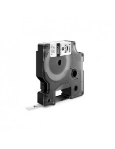 Tubo Termorrectractil Dymo Rhino 6mmx1,5m Branco/Preto