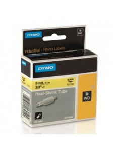 Tubo Termorrectractil Dymo Rhino 6mmx1,5m Amarelo/Preto