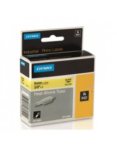 Tubo Termorrectractil Dymo Rhino 9mmx1,5m Amarelo/Preto