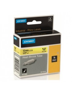 Tubo Termorrectractil Dymo Rhino 12mmx1,5m Amarelo/Preto