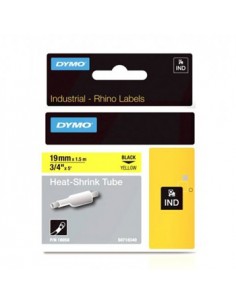 Tubo Termorrectractil Dymo Rhino 19mmx1,5m Amarelo/Preto