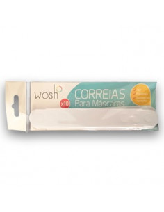 Correia para Máscara PVC Branco Pack 10un