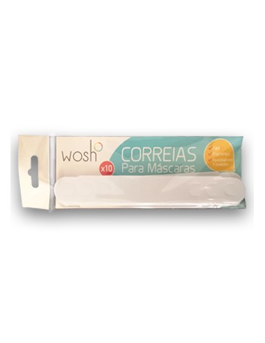 Correia para Máscara PVC Branco Pack 10un