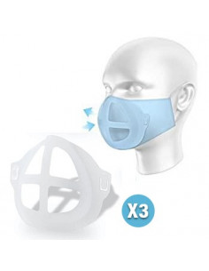 Suporte Máscara Respirador Silicone 3un