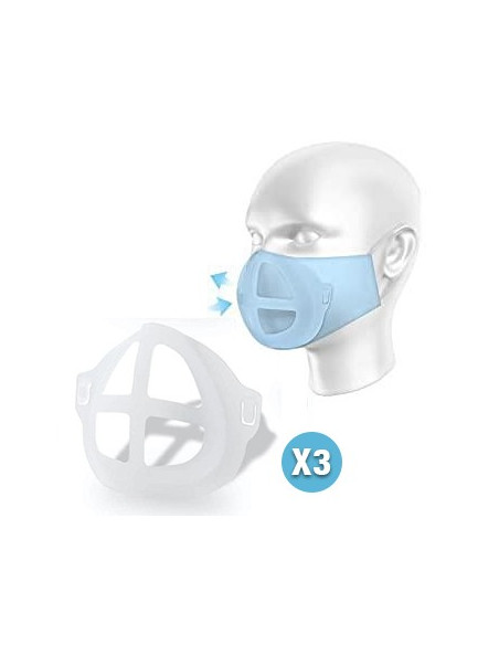 Suporte Máscara Respirador Silicone 3un