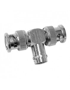 Adaptador BNC em T femea / 2x BNC macho