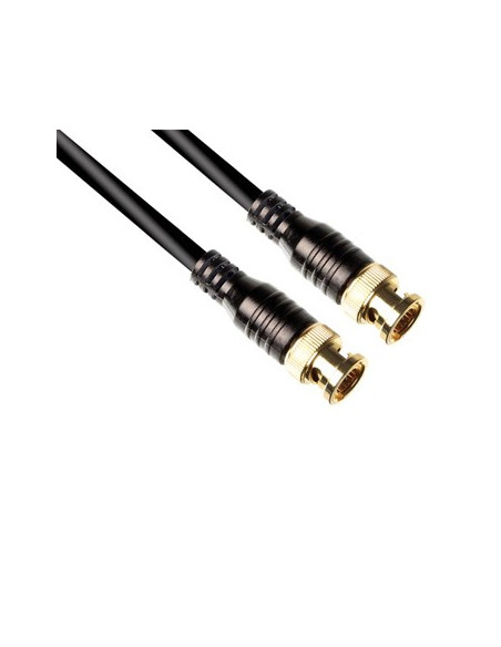 Cabo coaxial p/ Video BNC M/M 75ohms 3mt Contactos em Cromio