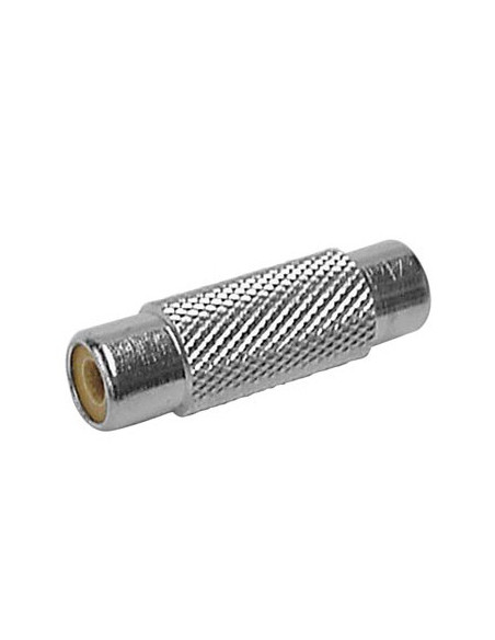 Adaptador em metal RCA fêmea/RCA fêmea