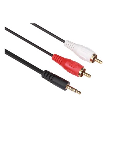 Cabo de audio de jack stereo macho para 2x RCA macho (1,2m)