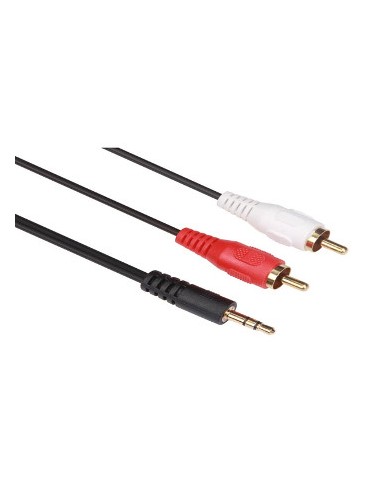 Cabo audio jack stereo macho 3,5mm/2xRCA macho 10mt