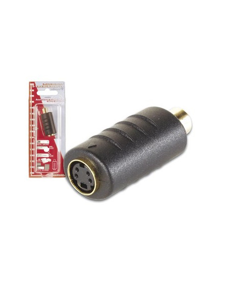 Adaptador S-VHS 4P mini-DIN F para RCA F Ouro