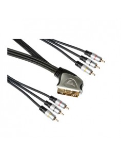 Cabo SCART profissional PARA 4 RCA audio + 2 RCA video 1,5mt