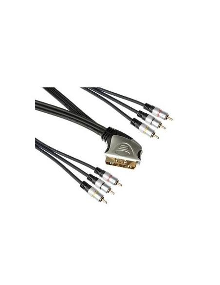 Cabo SCART profissional PARA 4 RCA audio + 2 RCA video 1,5mt
