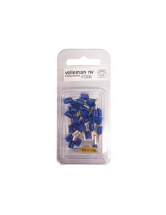 Conector ponteira p/ cravamento azul 2.5mm 30un