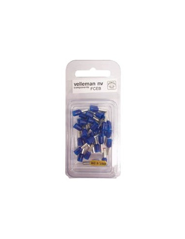 Conector ponteira p/ cravamento azul 2.5mm 30un