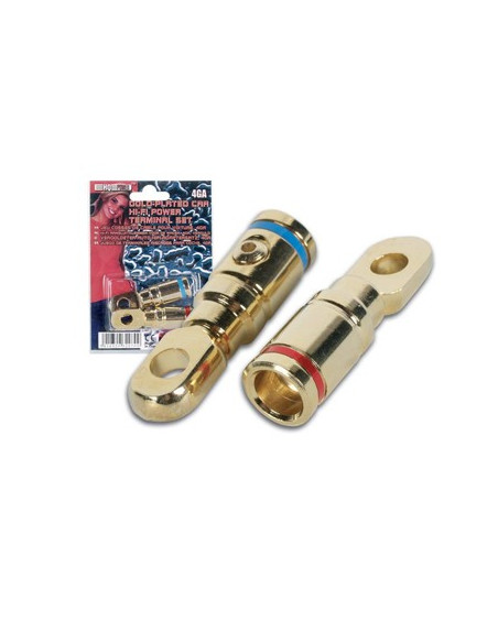 Kit terminais Auto Hi-Fi alta amperagem banhados em ouro