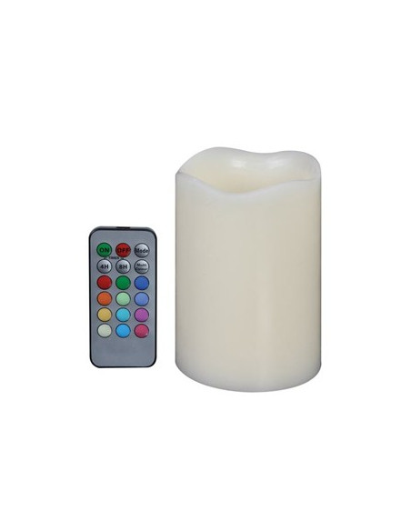 Vela Cera Real Leds RGB Controlo Remoto