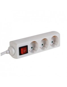 Bloco 3 Tomadas + Interruptor Cabo 3mts