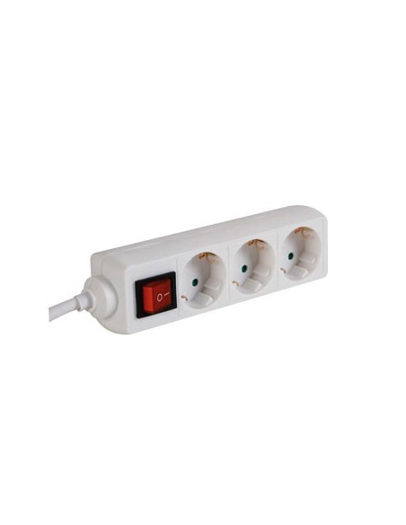 Bloco 3 Tomadas + Interruptor Cabo 3mts