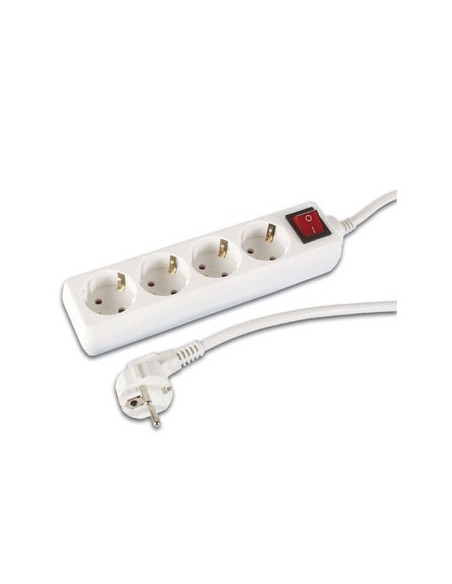 Bloco 4 Tomadas + Interruptor Cabo 3mts