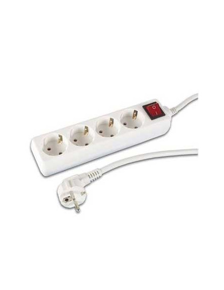 Bloco 4 Tomadas + Interruptor Cabo 1,5mts