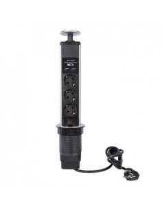 Bloco Mesa Elevatorio 3 Tomadas 2 portas USB