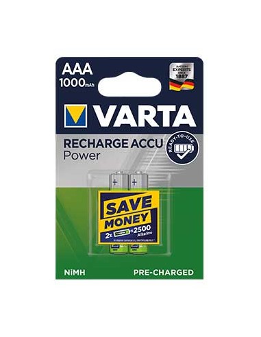 Pilhas Recarregáveis Varta HR03 AAA 1000mAh 1.2V 2Un