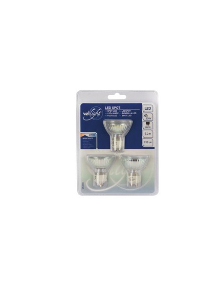 Lampada LED 3.2 W - GU10 - 230 V - 2700 K (Pack 3un)