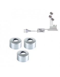 Sistema LED p/ decoracao interior 3x1W branco quente 3000K