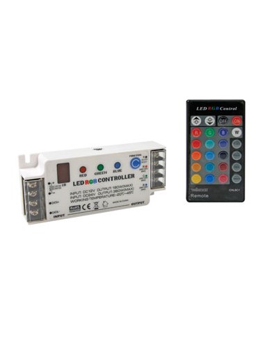 Controlador LED RGB com controle remoto IR